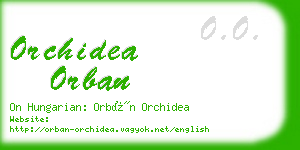 orchidea orban business card